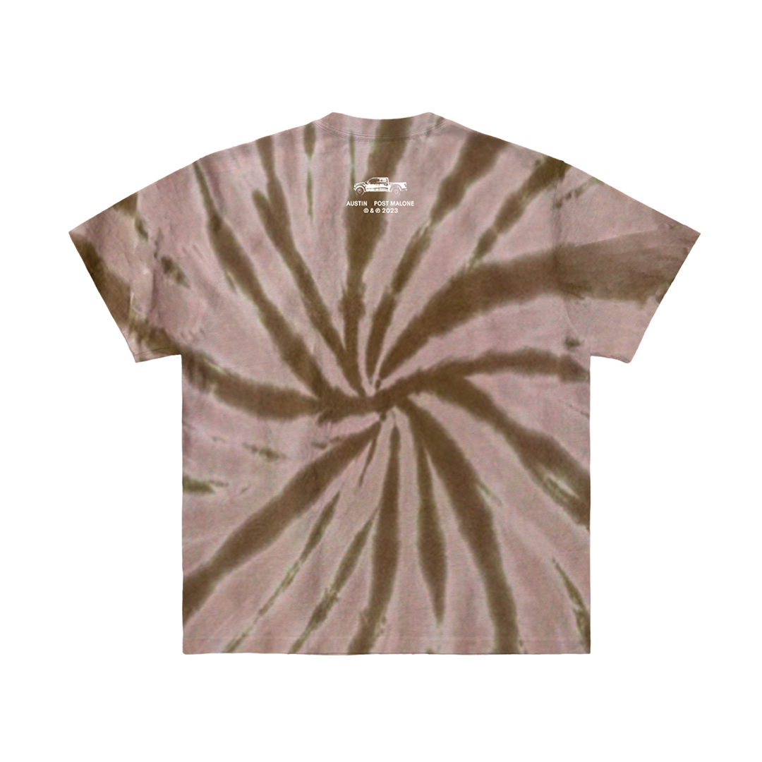 Austin Brown Tie Dye T-Shirt Back