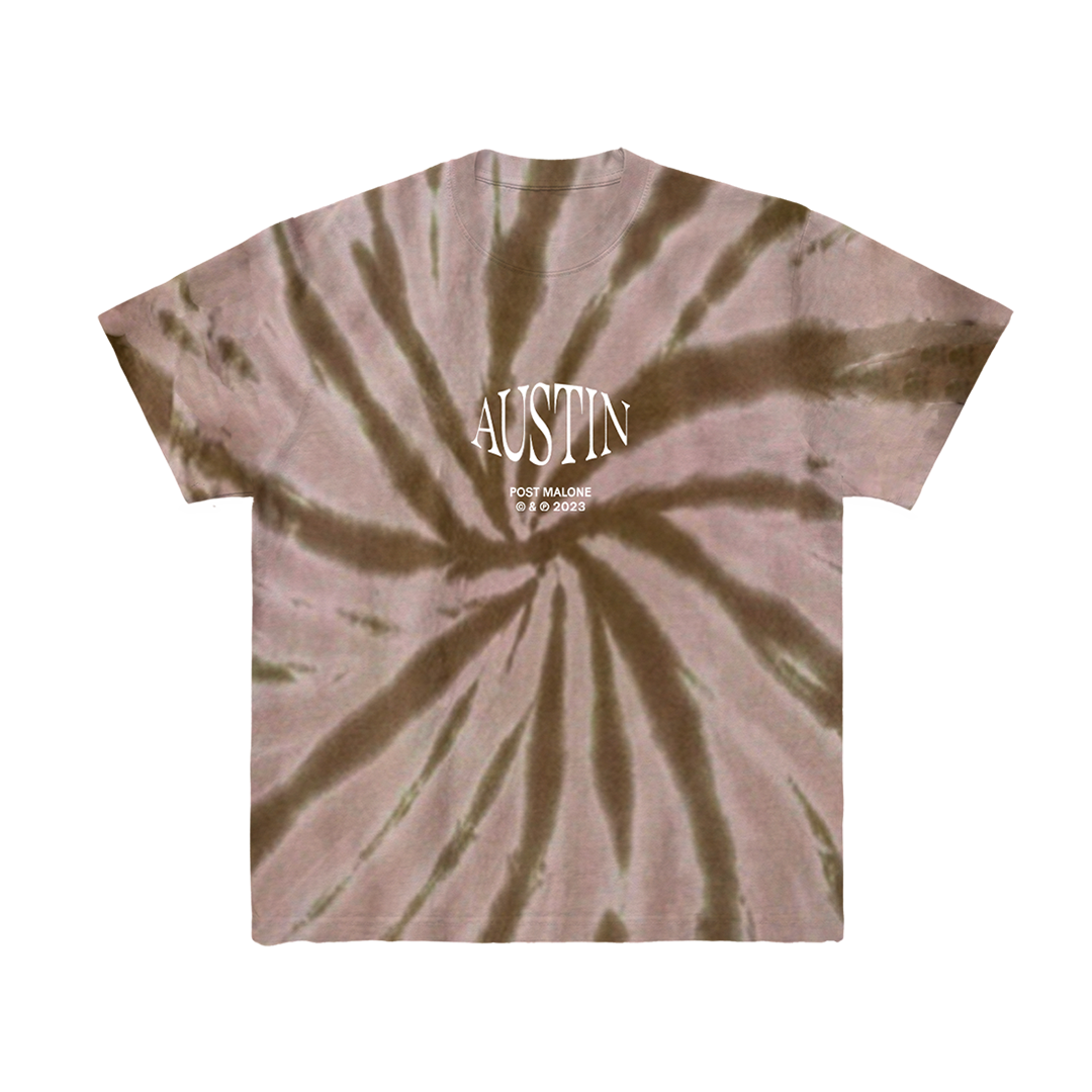 Austin Brown Tie Dye T-Shirt Front