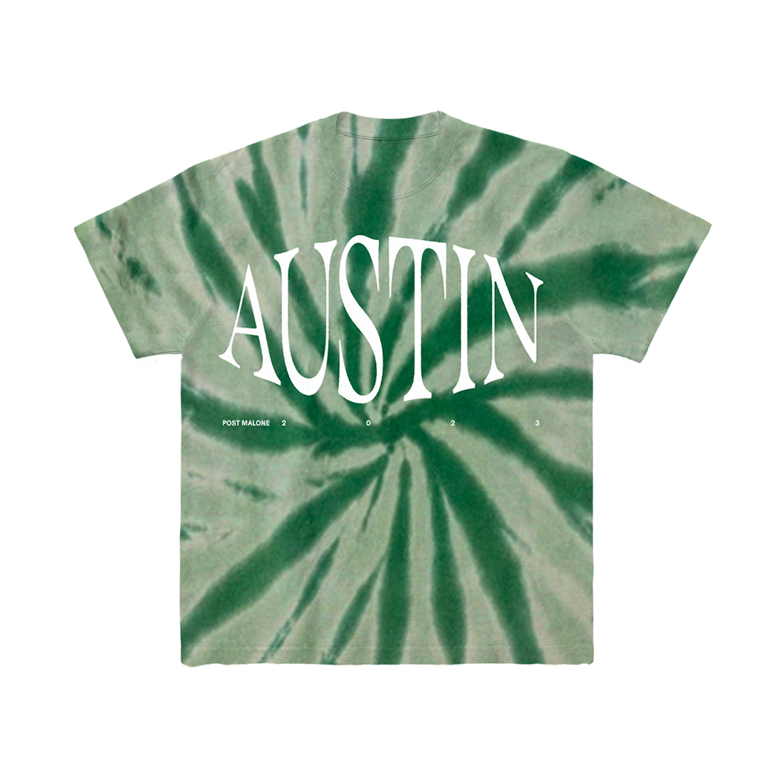 Austin Green Tie Dye T-Shirt Front